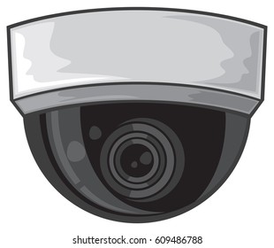 ceiling surveillance camera vector illustration