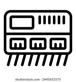 Deckenlüftungslüfter-Symbol Umriss Vektorgrafik. Klimaanlage. Raumklimatisierung