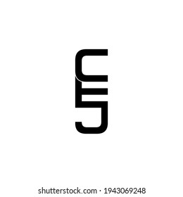 diseño del logotipo original de la letra cej
