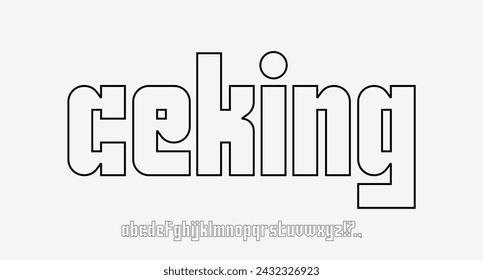 COMPROBACIÓN DE CONTORNO DE TIPO DE LETRA CONDENSADO EDITABLE