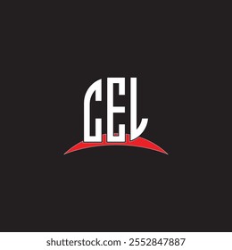 CEL letter logo design with white background in illustrator, vector logo modern alphabet font