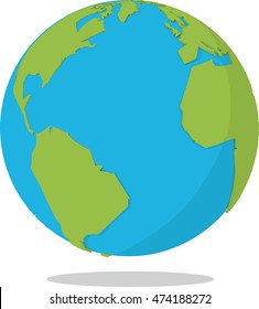 A cel shaded earth with extruded land mass