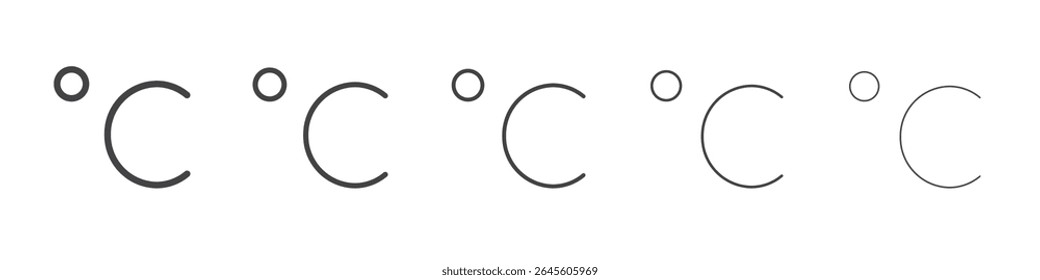 ícone Celcius contorno ilustração vetor símbolo