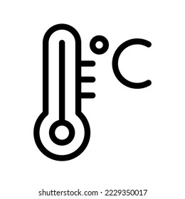 celcius line icon illustration vector graphic