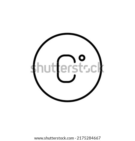 celcius symbol editable outline icon, weather icon