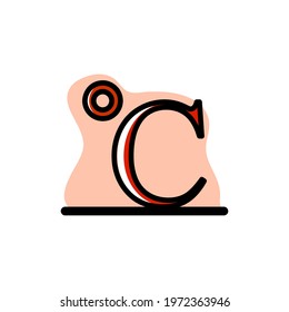 Celcius Symbol Icon Conceptual Vector Illustration Design eps10