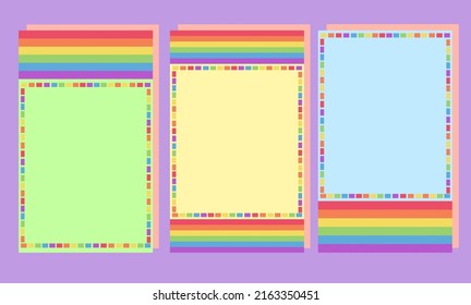 celebate love today,everyday.every day is equality,three backgrounds made to celebrate the PRIDE Day.