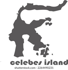 Color personalizado del vector gris de la isla de los Celebes