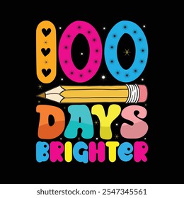 "Celebrate 100 days of learning, growth, and fun with this vibrant '100 Days of School' shirt! Featuring bold colors, playful designs, and themes like numbers, school supplies, or clever puns,