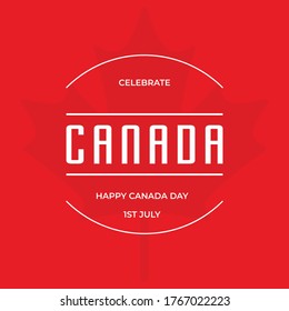 Celebrate 1st July, Canada Day.in Vector Graphic Design 