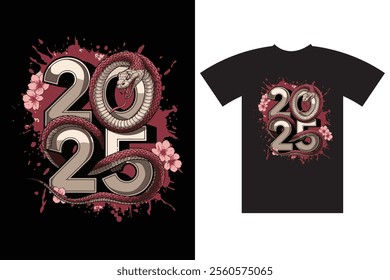 "Celebrate 2025 in style with a bold and festive Happy New Year T-shirt design! Featuring vibrant typography, fireworks, and celebratory elements, this design is perfect for ringing in the new year wi