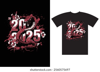 "Celebrate 2025 in style with a bold and festive Happy New Year T-shirt design! Featuring vibrant typography, fireworks, and celebratory elements, this design is perfect for ringing in the new year wi