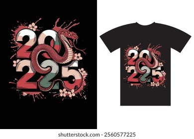 "Celebrate 2025 in style with a bold and festive Happy New Year T-shirt design! Featuring vibrant typography, fireworks, and celebratory elements, this design is perfect for ringing in the new year wi