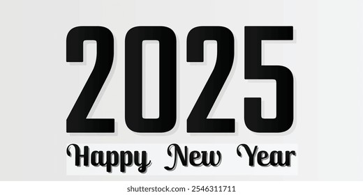 Celebrate 2025 with this vibrant Happy New Year design! Ideal for greetings, social media, or party invites. Modern style, festive elements, and joyful vibes perfect for any celebration