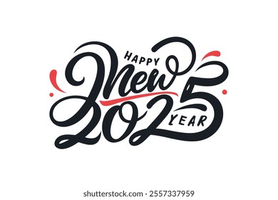 Celebrate 2025 with this vibrant "happy new year" vector design! Perfect for festive cards, posters, and decorations. Editable, high-quality graphic for all your creative projects.