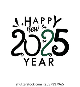 Celebrate 2025 with this vibrant "happy new year" vector design! Perfect for festive cards, posters, and decorations. Editable, high-quality graphic for all your creative projects.