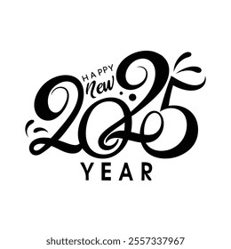 Celebrate 2025 with this vibrant "happy new year" vector design! Perfect for festive cards, posters, and decorations. Editable, high-quality graphic for all your creative projects.