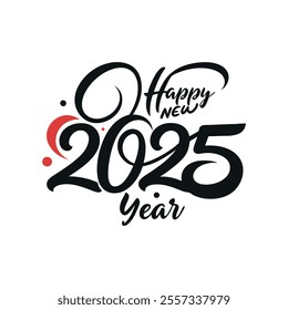 Celebrate 2025 with this vibrant "happy new year" vector design! Perfect for festive cards, posters, and decorations. Editable, high-quality graphic for all your creative projects.