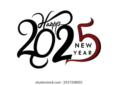 Celebrate 2025 with this vibrant "happy new year" vector design! Perfect for festive cards, posters, and decorations. Editable, high-quality graphic for all your creative projects.