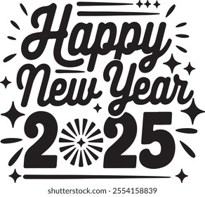 Celebrate 2025, Unique New Year Design : Explore beautiful Happy New Year 2025 designs. Perfect for events, digital greetings, and social posts. Add sparkle to your celebrations today!