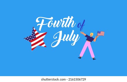 Celebrate 4th of July, Happy Independence Day Illustration