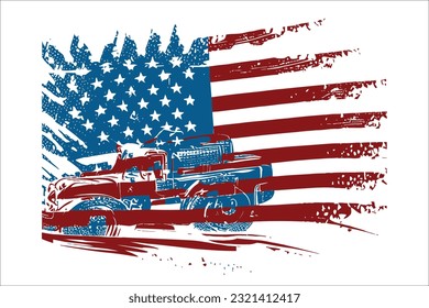 Celebre el 4 de julio con la bandera Mini Truck Distress, que incluye la emblemática bandera de Estados Unidos. Este diseño impactante muestra un mini camión en problemas adornado con el símbolo patriótico.