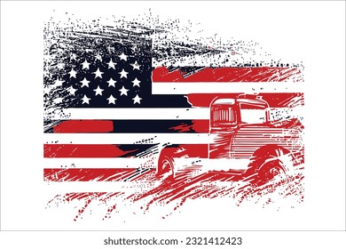 Celebre el 4 de julio con la bandera Mini Truck Distress, que incluye la emblemática bandera de Estados Unidos. Este diseño impactante muestra un mini camión en problemas adornado con el símbolo patriótico.