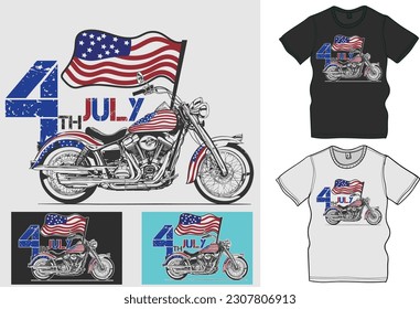  Celebrate 4th of July with a Patriotic Motorcycle Ride,The Ultimate Collection of Independence Day T-Shirt Designs