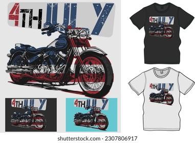  Celebrate 4th of July with a Patriotic Motorcycle Ride,The Ultimate Collection of Independence Day T-Shirt Designs