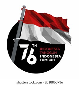 
Celebrate 76 years of Indonesia with a lowpoly art flag. Happy independence day Indonesian translation. Happy Indonesian Independence Day flag banner. Indonesia is tough, Indonesia is growing