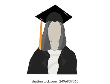 Celebrate academic achievement with this graduation vector image.