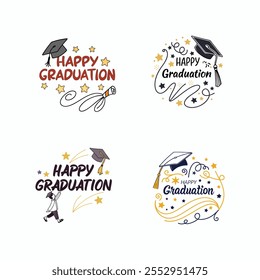 Celebrate achievements with a vibrant Happy Graduation T-shirt vector design