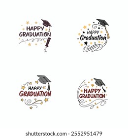 Celebrate achievements with a vibrant Happy Graduation T-shirt vector design