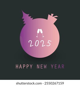 Celebrate All Around The World - New Year Best WIshes Card Background Design - 2025