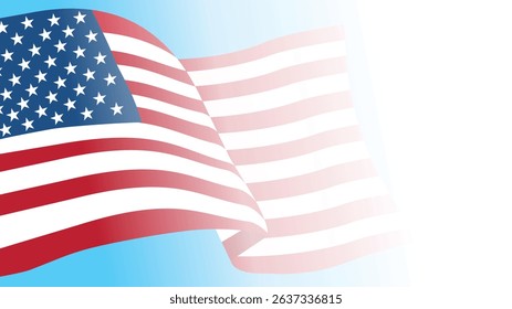 Celebrate America with Waving Flag and Patriotic Freedom Background