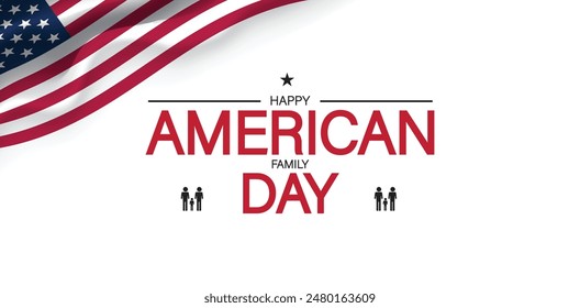Celebrate American Family Day with a joyful family gathering in the background