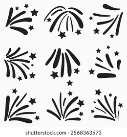 Celebrate anniversary confetti party doodle