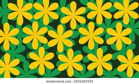 Celebrate the arrival of spring with our cheerful floral design. The bright yellow flowers against a green background create a fresh and optimistic look.