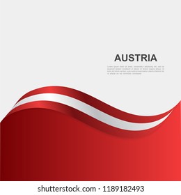 Celebrate austria national day with beautiful wavy flag, Happy austria independence day. Flag banner of austria happy independence day. Ribbon flag concept.