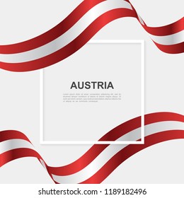 Celebrate austria national day with beautiful wavy flag, Happy austria independence day. Flag banner of austria happy independence day. Ribbon flag concept.