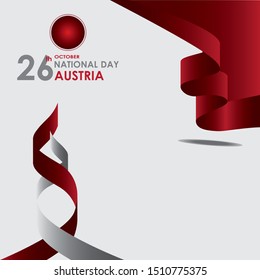 Celebrate Austria national day with beautiful wavy flag, Happy Austria national day. Flag banner of Austria happy national day.