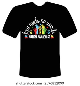 "Celebrate Autism Awareness Day with a T-shirt that promotes love, acceptance and inclusion! 💙 Spread positivity, support the spectrum and embrace every unique mind. #AutismAwarenessDay"