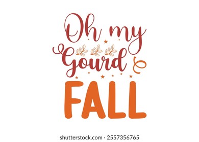 Celebrate autumn with this trendy design, which uses bold typography and whimsical elements. It features pumpkins and leaves in warm fall hues.