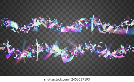 Celebrate Background. Carnival Effect. 3d Ribbon. Light Holographic Explosion. Pink Glare Glitter. Laser Pattern. Surprise Poster. Rainbow Design. Blue Celebrate Background