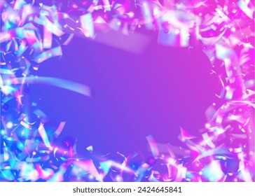 Celebrate Background. Color Glitter. Isolated Flag. Happy Sparkle. Carnival Burst. Light Christmas Explosion. Blue Glare Effect. Rainbow Tinsel. Pink Celebrate Background