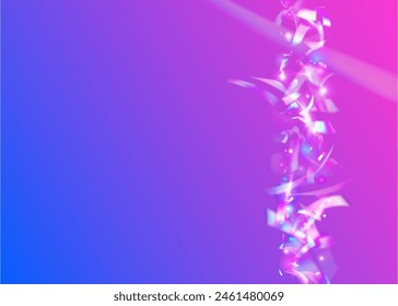 Celebrate Background. Pink Glare Confetti. Surprise Tinsel. Party Burst. Falling Banner. Disco Glitter. Laser Texture. Art Holographic Explosion. Blue Celebrate Background