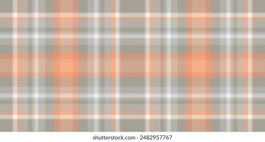Feiern Hintergrund Vektorgrafik Textil, 60er Jahre Muster Stoff Check. Gruß nahtlos karierte Tartan-Textur in Pastellfarben und Orange.