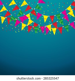 Holiday Celebration Background Garland Vector Stock Vector (Royalty ...