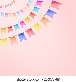 Celebrate banner. Party flags. Vector illustration. stock vector