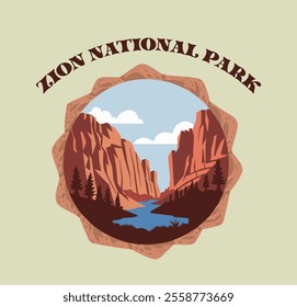 Celebrate the beauty of nature with this Zion National Park vintage badge design. Featuring iconic landscapes and retro aesthetics, it’s perfect for outdoor enthusiasts and park lovers alike!